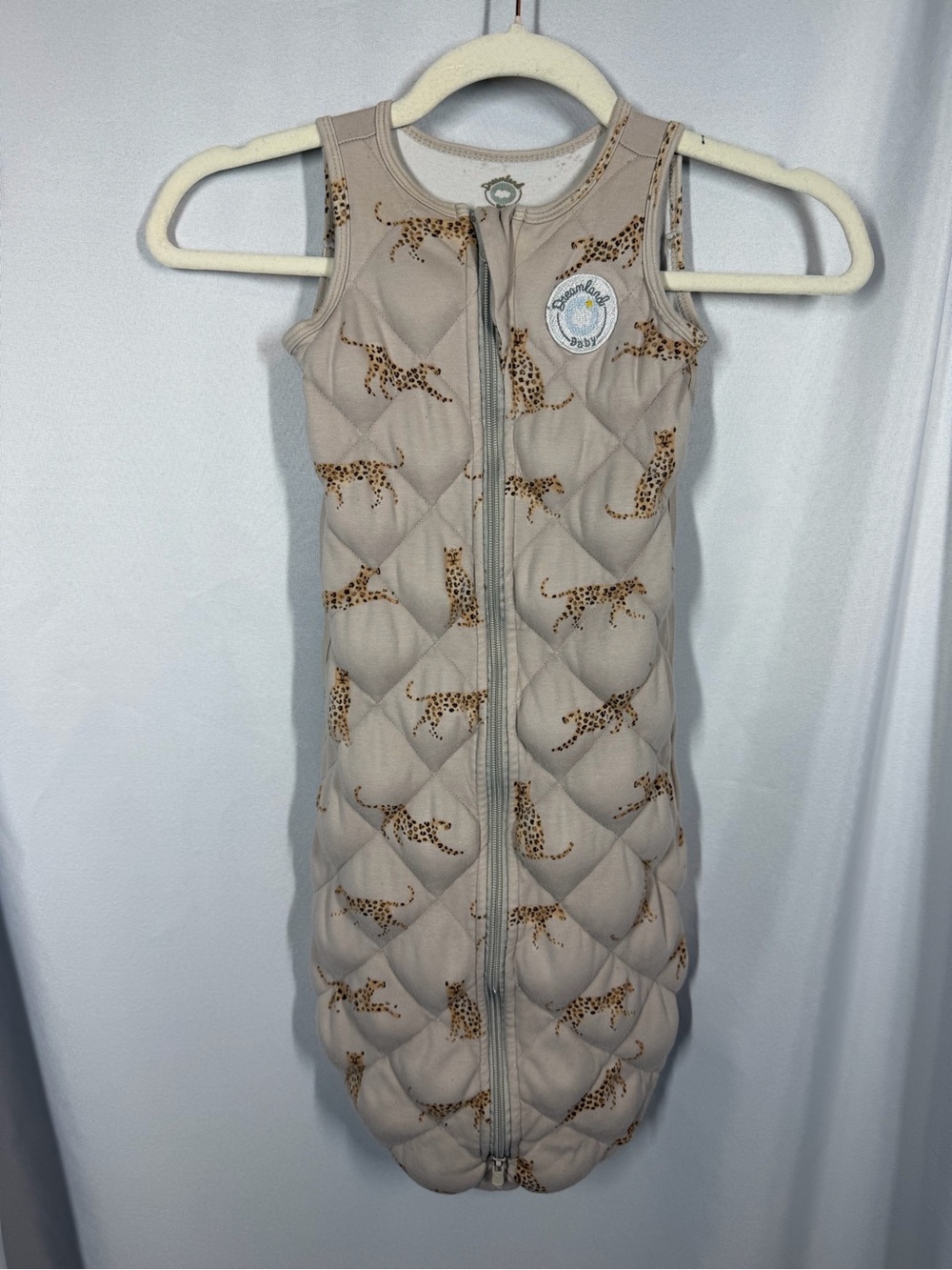 Dreamland Baby | Weighted Sleep Sack Gender Neutral Boy Girl Cheetah Print 6-12M